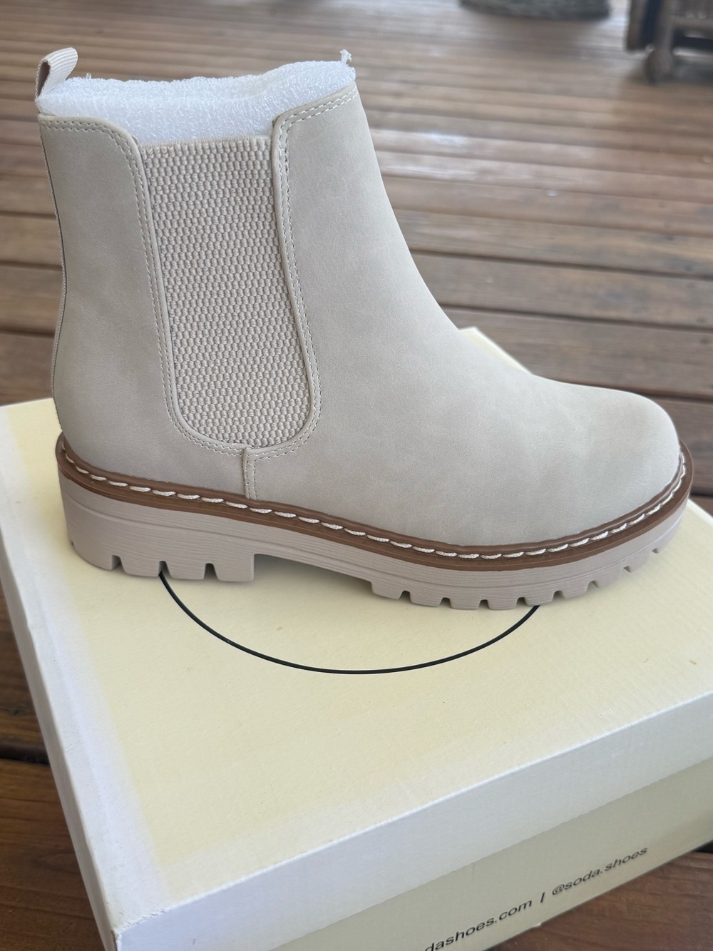 Ladies Soda tan  Ankle Bootie. Brand new